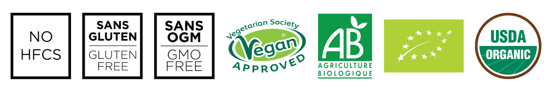 organic vegan non-gmo AB USDA EU gluten free